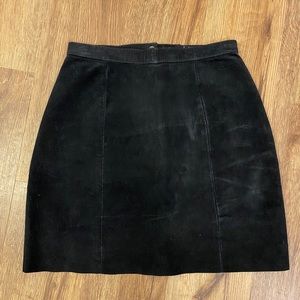 Vintage real suede skirt